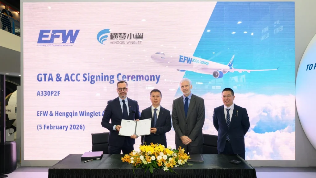 EFW signs new A330 freighter conversion contract with Hengqin Winglet