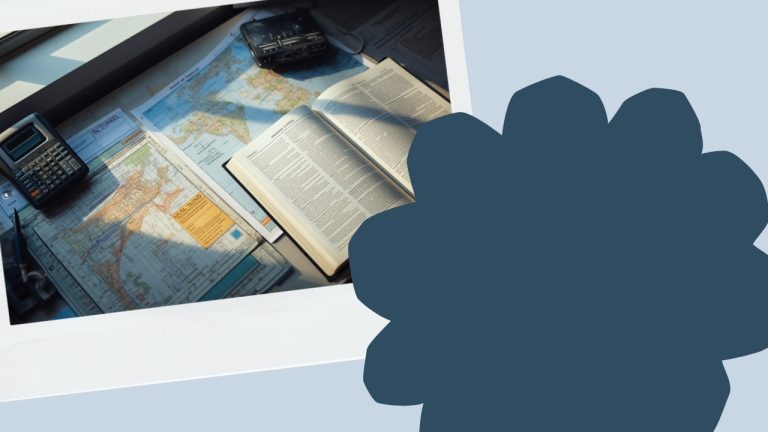 Student pilot studying navigation charts and aviation meteorology books for DGCA CPL ground subjects